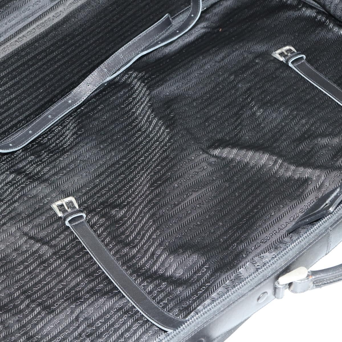 PRADA Boston Bag Nylon Black Silver Auth 162424 thumbnail 23