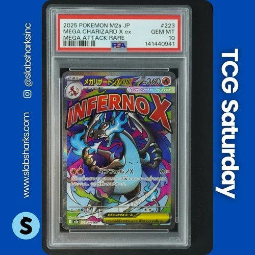 2025 POKEMON JP MEGA DREAM #223/193 CHARIZARD X EX MEGA ATTACK RARE PSA 10
