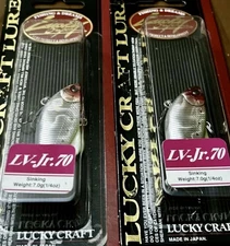 2 Lucky Craft LV-Jr 70 Lucky Vibration Lipless Crankbait Lures NISHIKI - NEW