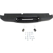 Step Bumper For Chevrolet S10 1998-2004 Rear Fleetside Black W Black Pads