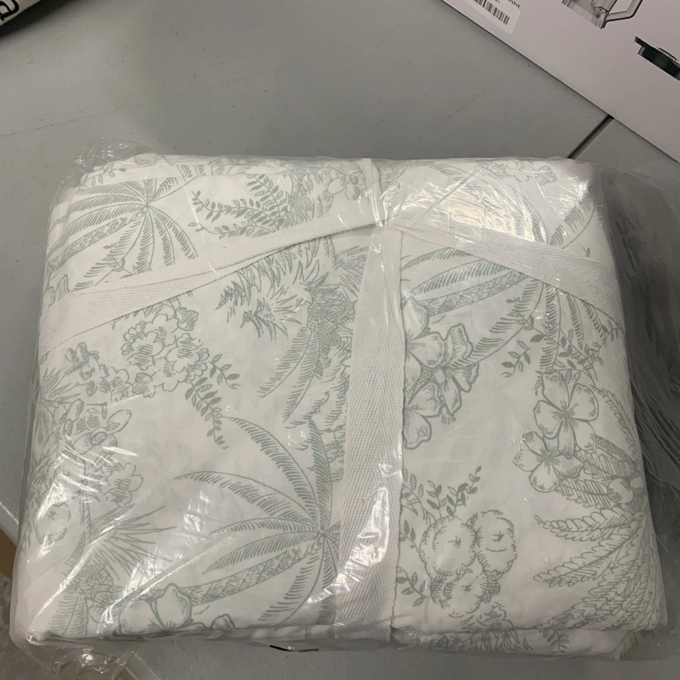 Tommy Bahama Juego de Sábanas Cama KING BOLÍGRAFO Y PALMA DE TINTA ¡¡¡NUEVO!!! ALGODÓN PERCAL Nuevo Verde Foto 3 de 4