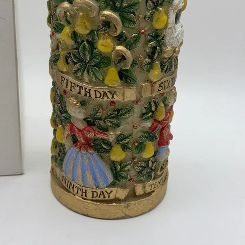 Large Candle 12 Twelve Days of Christmas Vintage Cottagecore Partridge Birds image 16