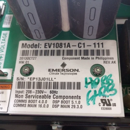 Carrier Bryant Emerson EV1081A-C1-111 Inverter Control 338142702 4 & 5 Ton