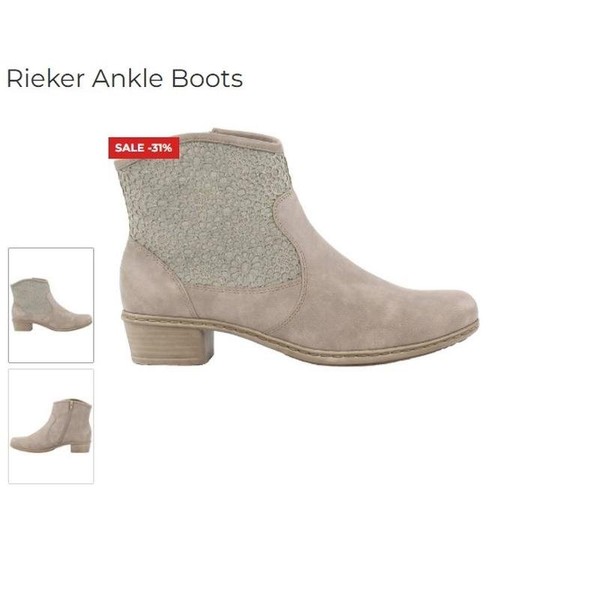 Women Rieker Ankle Boots Beige 40