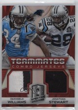 2014 Panini Spectra Red Prizm 8/10 DeAngelo Williams Jonathan Stewart Patch 3b8