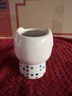 White Ceramic Dog Planter Flowers Plant 4" with Rubber Plug New Threshold Brand — photo 3