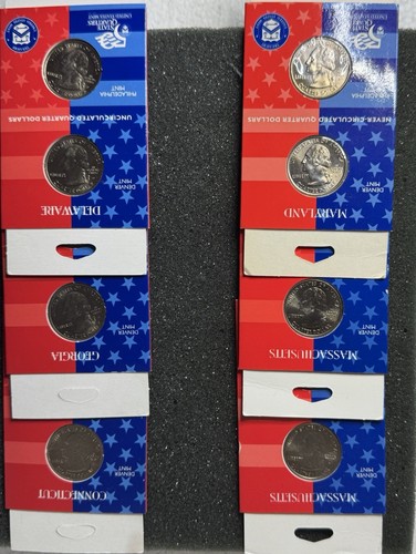 Hallmark American Spirit Uncirculated Quarters 1999 & 2000 - Lot of 8 (16 Q) - Picture 2 of 6