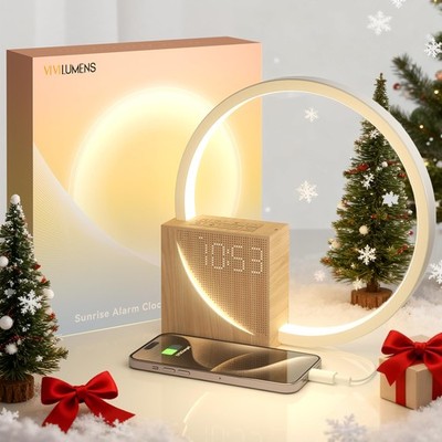 Vivilumens Sunrise Alarm Clock For Heavy Sleepers Adults Wake-Up Light Sleep