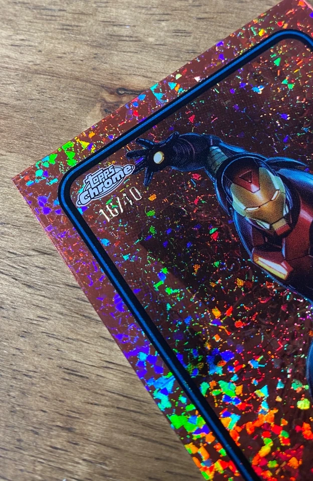 2025 Topps Chrome Marvel, Rose Gold /40 - Iron Man - Image 2 of 3