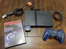 Sony Playstation 2 Slim. PS2. SCPH-90001. With Card, Controller, Cable & 2 Games
