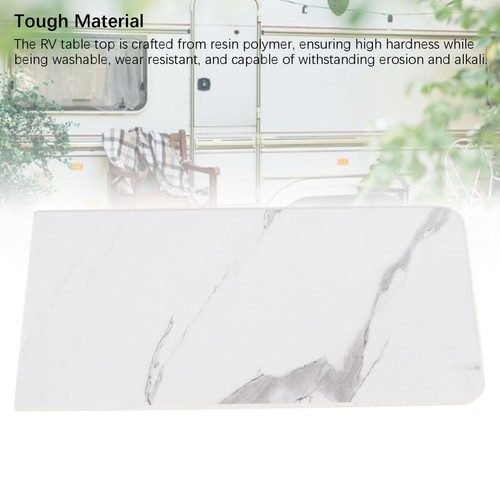 RV Rectangular Table Top Marbled Texture High Hardness Resin Polymer Dinning - Picture 8 of 21