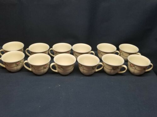 Vintage Tabletops Unlimited TAU71 Set/12 Coffee/Tea Cups Victorian Rose Design - Afbeelding 1 van 5
