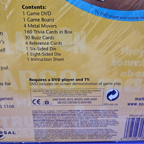NUEVO SELLADO Scene It? La película DVD Trivia juego de mesa juego familiar noche trivia - Imagen 6 de 7