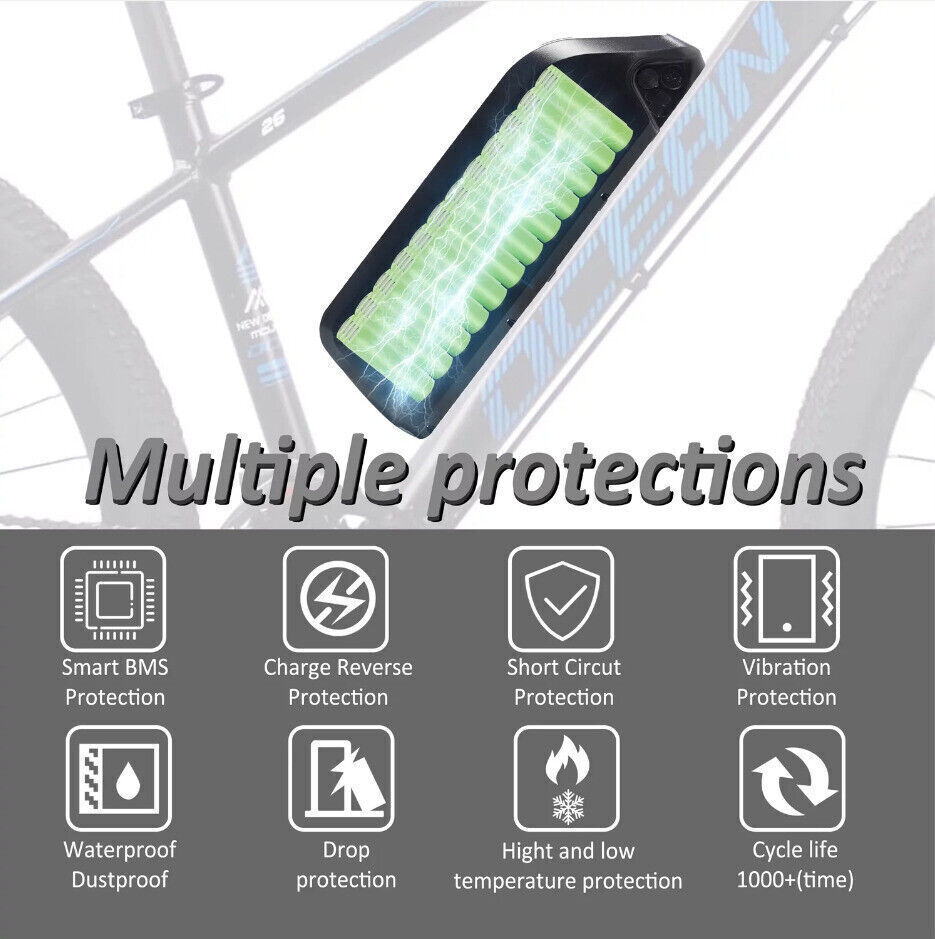 36V Hailong Lithium Ebike Battery Electric Bike Battery 5Pin For 200~1000W Motor