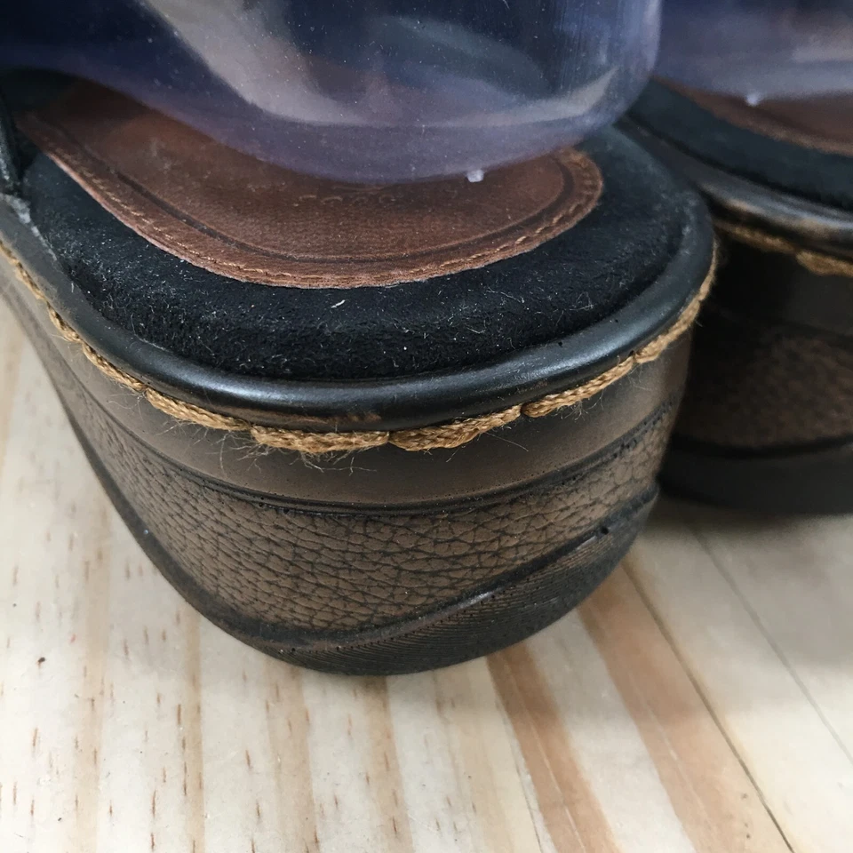 Baretraps Shoes Womens 8M Poetta Clogs Black Leather Wedge Heel Slip On Comfort - Image 3 of 4