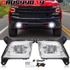 For 2019-2022 Chevy Silverado 1500 Wclear Lens Wires Led Fog Driving Lights Kit