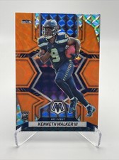 2022 Kenneth Walker III Mosaic Orange Reactive Prizm NFL Debut RC #284