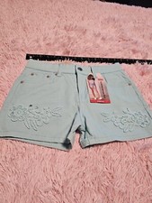 Levis Girls Youth Stretch Girlfriend Shorts Flowers 12 Reg Nwt