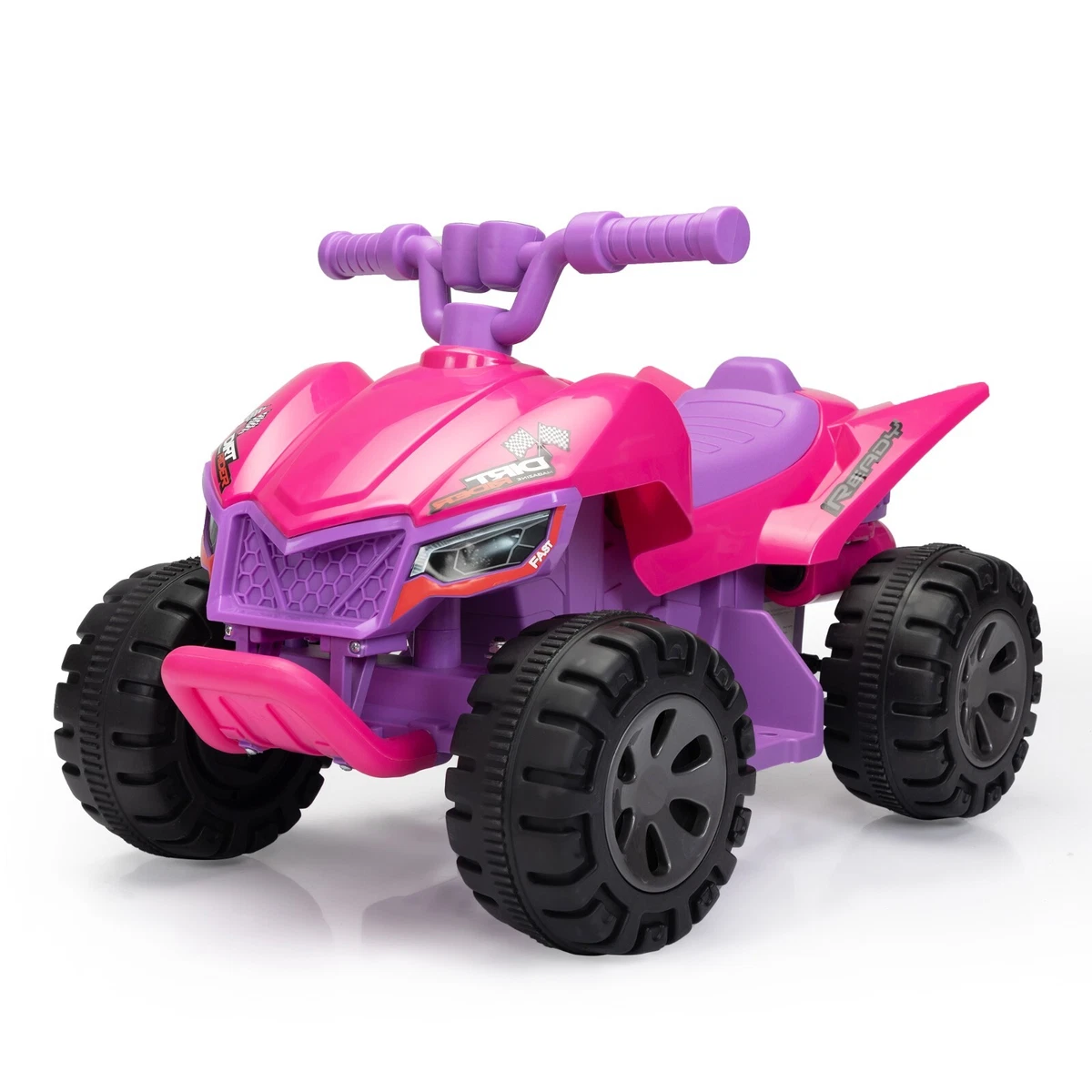 TOBBI 6V Kids Ride on Electric Quad ATV 4 wheel Bike Electric ATV for Kids Pink
