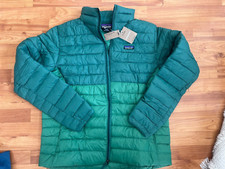 Patagonia Down Sweater Puffer Jacket Gather Green Full Zip Mens XL New 279