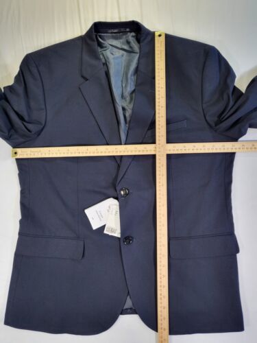 Giacca tuta uomo H&M 48 R cappotto sportivo skinny fit blazer elasticizzato blu navy - Foto 14 di 20