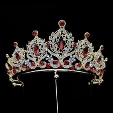 7.5cm Tall Crystal Wedding Bridal Queen Pageant Prom Tiara Crown For Women