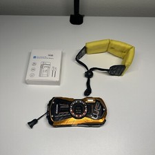 Ricoh WG-30w Waterproof Digital Camera Flame Orange Bundle W/ Charger  Float