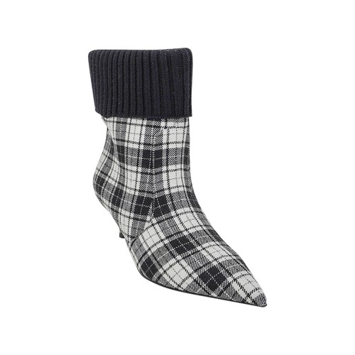 Christian Dior Tartan Beat Ankle Boot Black and White 37.5 7.5 New - Picture 2 of 6
