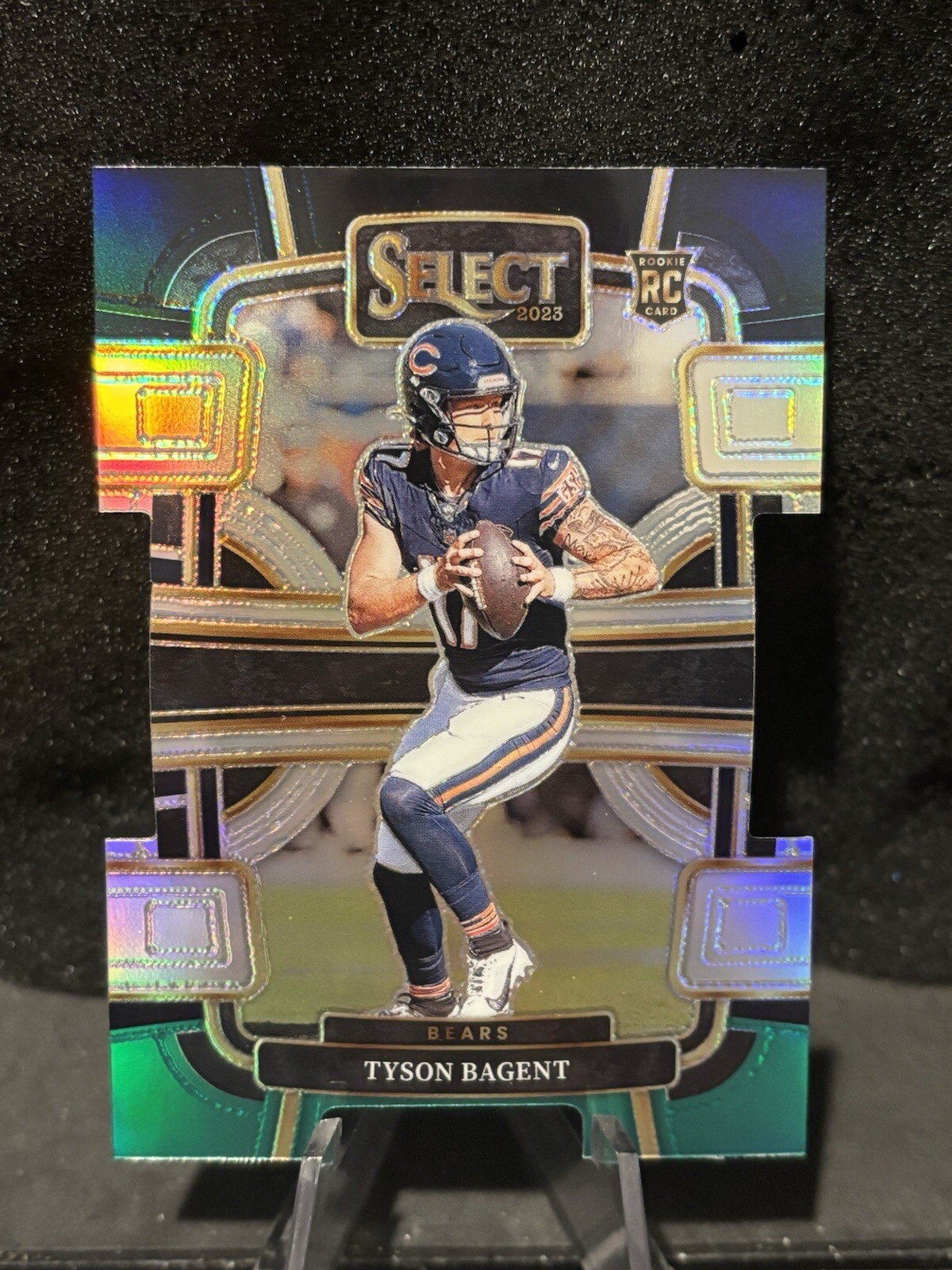 2023 Select Tyson Bagent Concourse Black And Green Die Cut RC Chicago Bears #18