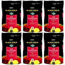 Black Gold All Purpose Potting Soil with RESiLIENCE - 16qt, 6 Pack