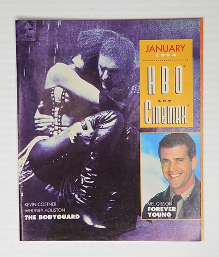 HBO Cinemax Channel Guide Bodyguard Costner Houston RARE 90s Vintage TV Issue