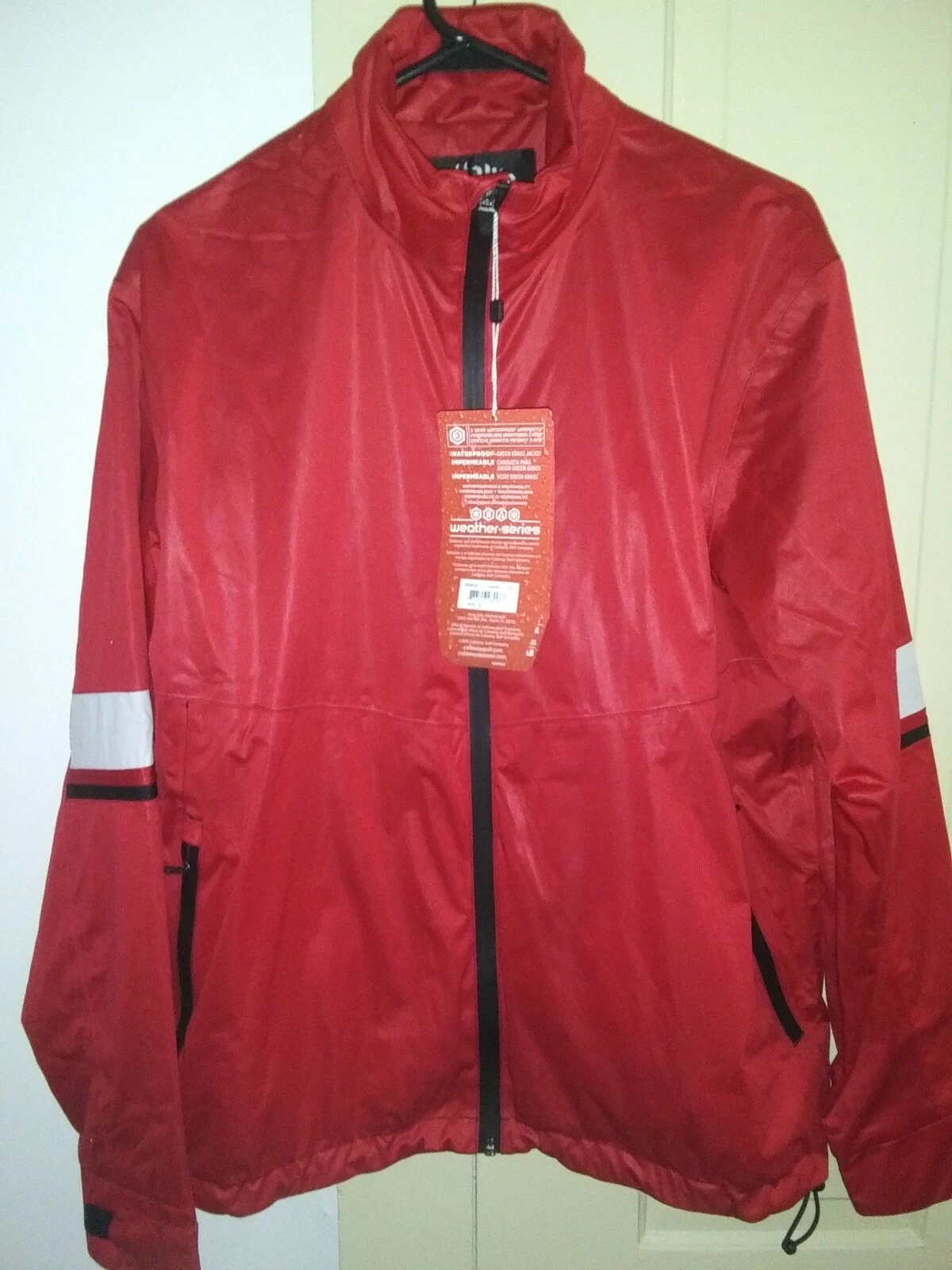 NWT Galloway Golf Waterproof Jacket Men's Sm Red W19