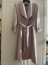 Vintage Style Lightweight Dusty Pink Trench Coat Jacket Duster Bnwot!! Size 8
