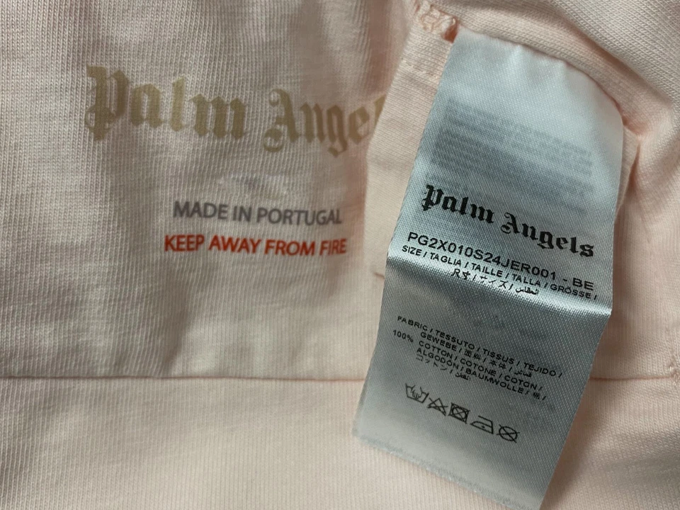 Gorro con puños con logotipo rosa de Palm Angels para bebé niña talla 3-12M Foto 3 de 3