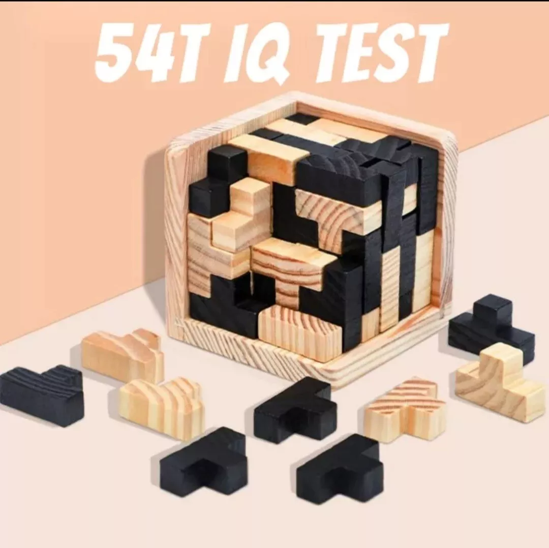 Rompecabezas creativo 3D de cubo madera, juguetes educativos de | eBay