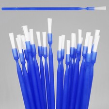 100 Pcs Dental Disposable Micro Applicator Brush Bendable Long Shank Blue