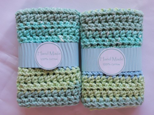LARGE 2 Kitchen Basics Crochet Dishcloth / Washcloth 100% Cotton Select Color - Picture 10 of 164