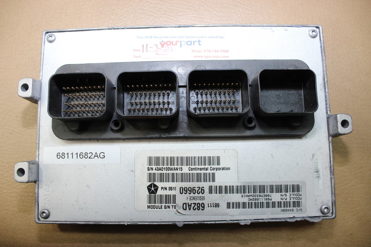 12 JEEP GRAND CHEROKEE 3.6L 4X4 ECU ECM PCM ENGINE COMPUTER  