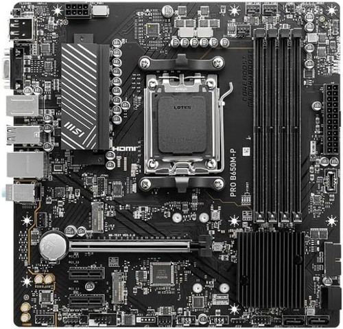 MSI PRO B650M-P AMD AM5 B650 MicroATX M.2 Desktop Motherboard A - Picture 3 of 4