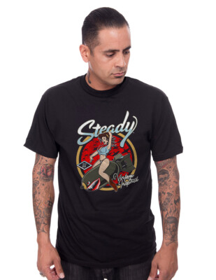 Steady Clothing T-Shirt Bomber Girl Retro Rockabilly Pin Up Girl 50s
