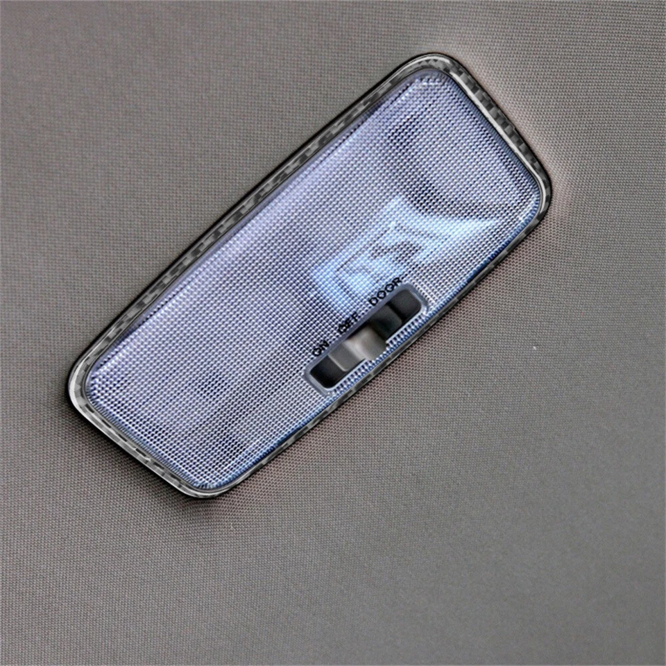 Carbon Fiber Rear Overhead Reading Light Cover Trim For Toyota Corolla 2007-2013 - image 4 of 4