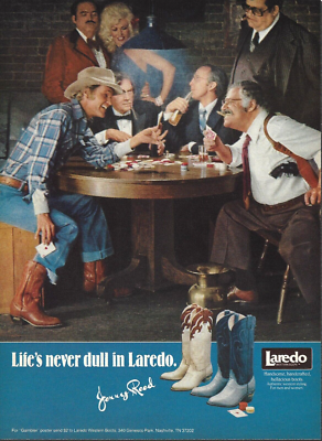1981 Laredo Western Boots Cowboy Jerry Reed vintage Print Ad  display picture 1