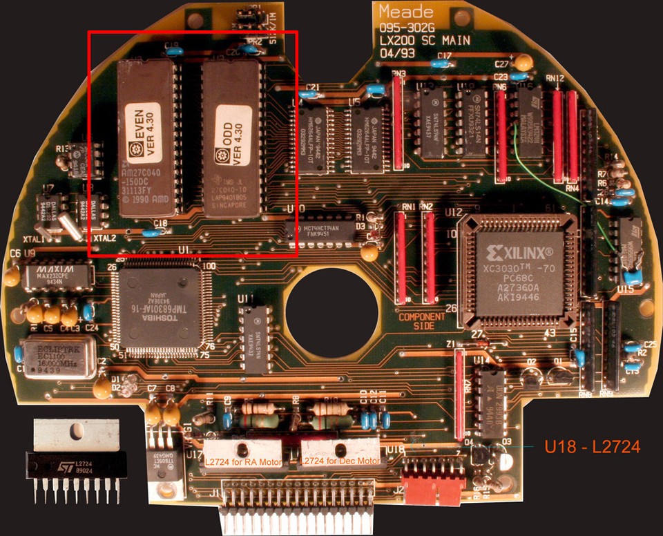 Upgrade EPROM Pour Carte Mère Meade LX200 Classic - Diamètre 305 Mm / 12"