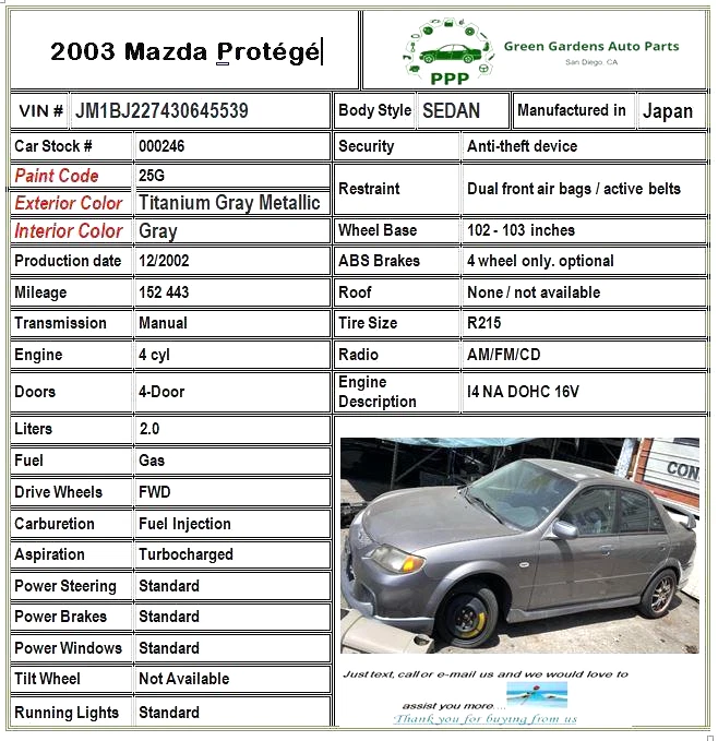 2001-2003 MAZDA PROTEGE Airbag Front Dash Passenger Air Bag Safety SRS Right OEM - Image 2 of 4