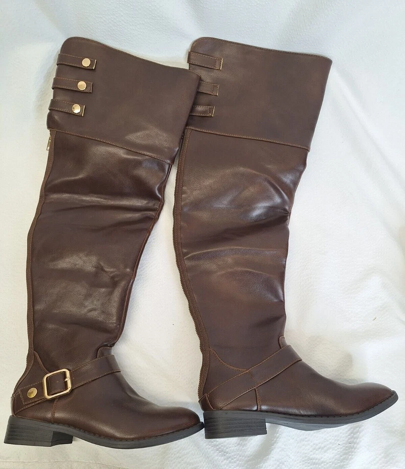 Женские кожаные сапоги для верховой езды ShoeDazzle размер 6 Billie цвет коричневый - Изображение 4 из 4