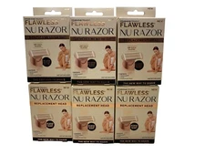 6 - Finishing Touch Flawless Nu Razor 18k Plated Replacement Head New