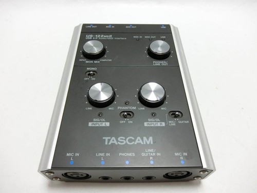 Tascam US-122MK II USB 2.0 2-kanałowy interfejs audio/MIDI TYLKO używany PRZETESTOWANY - Zdjęcie 1 z 3