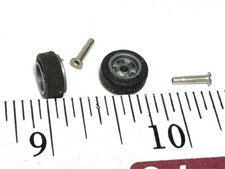 6pc GREY Aurora G Plus HO Slot Car LOWER PROFILE Front Wheel Tire Hop Up Tune Up