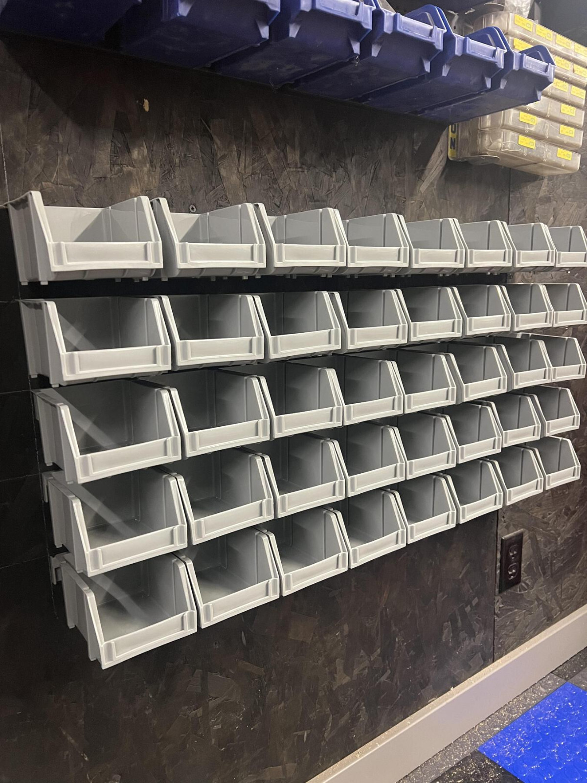 20 Bin Rail Mount Stackable Parts Storage Screws Bolts Nuts Organizer ...