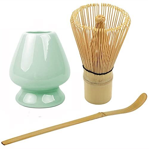 ANCLLO - Set da tè giapponese Matcha, 3 pezzi, con frusta in (H9I)